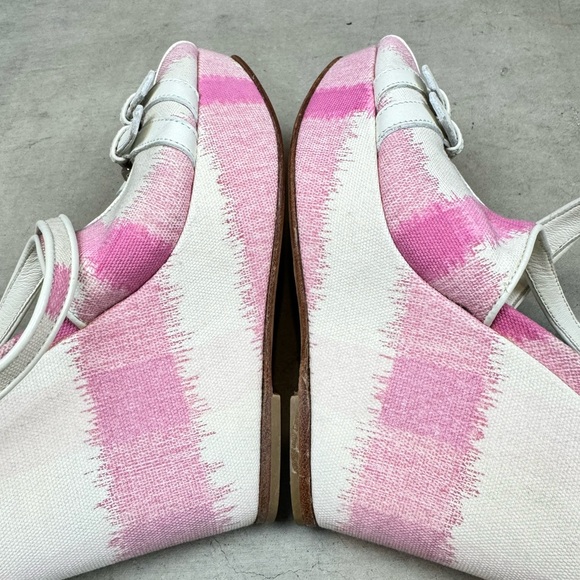 Burberry Brit Canvas Wedge Sandals Size 36 - Picture 5 of 6